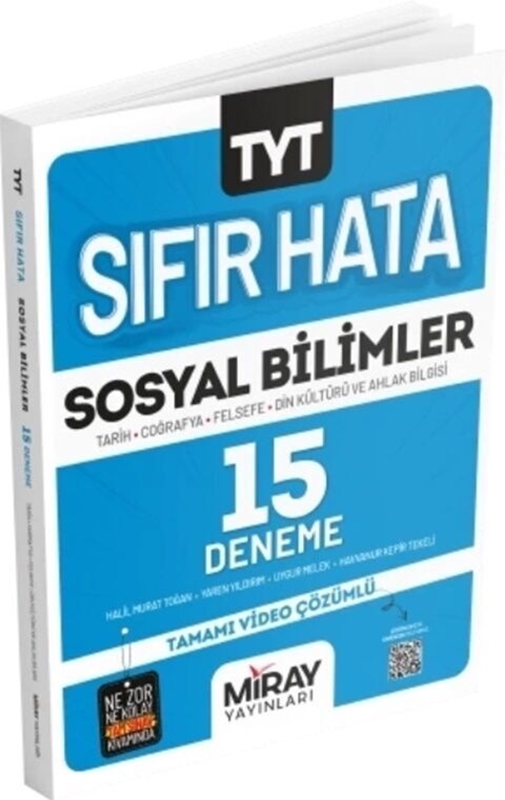 resm Miray Yayınları TYT Sıfır Hata Sosyal Bilimler 15 Deneme