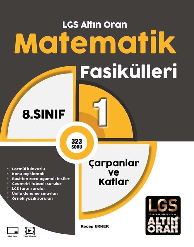 resm Borealis Yayıncılık 8. Sınıf LGS Altın Oran Matematik Fasikülleri 1