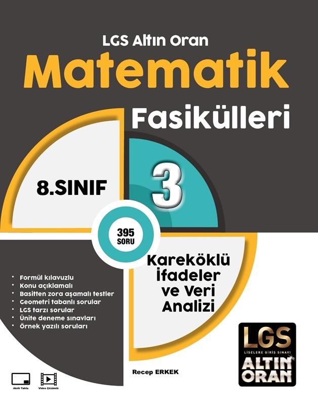 resm Borealis Yayıncılık 8. Sınıf LGS Altın Oran Matematik Fasikülleri 3