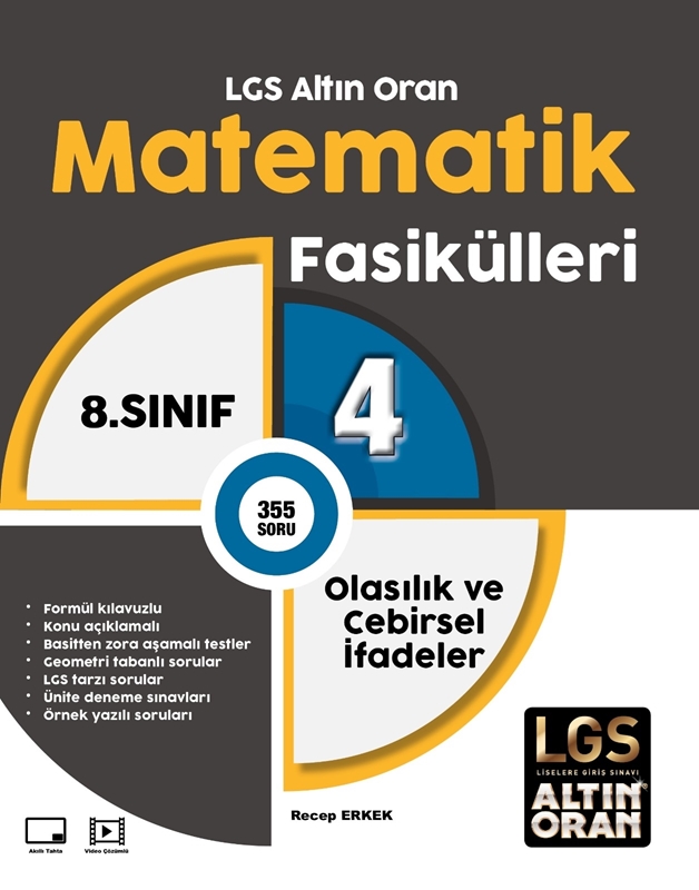 resm Borealis Yayıncılık 8. Sınıf LGS Altın Oran Matematik Fasikülleri 4