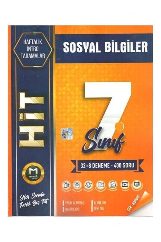 resm Mozaik Yayınları 2025 7.Sınıf Sosyal Bilgiler HİT 40 Deneme