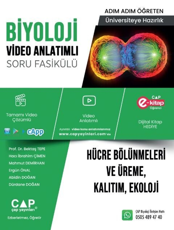 resm Çap Yayınları Üniversiteye Hazırlık Biyoloji Hücre Bölünmeleri ve Üreme Kalıtım Ekoloji Soru Fasikülü