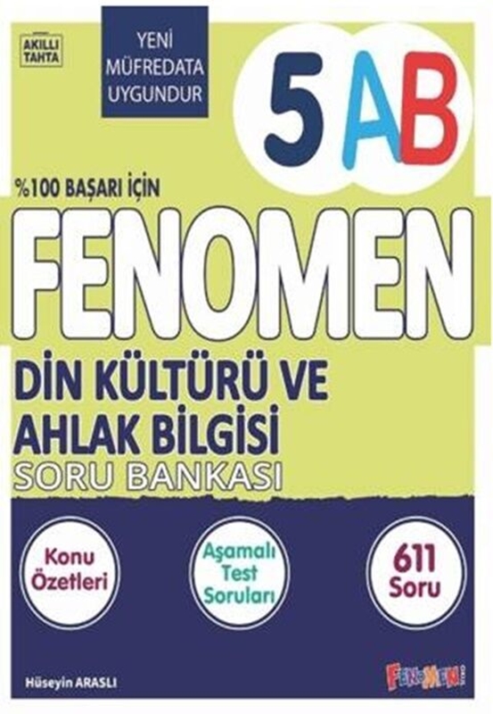 resm Fenomen Okul Yayınları 5. Sınıf Din Kültürü ve Ahlak Bilgisi A ve B Fenomen Soru Bankası