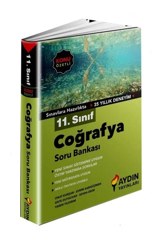 resm Aydın Yayınları 2025 11.Sınıf Coğrafya Konu Özetli Soru Bankası