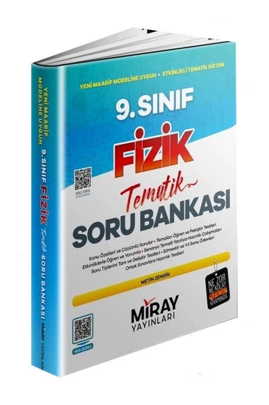 resm Miray Yayınları 2025 9.Sınıf Fizik Tematik Konu Özetli Soru Bankası