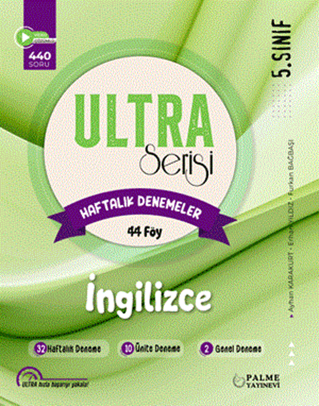 resm Palme Yayınevi ULTRA Serisi 5. Sınıf İngilizce Denemeleri (Haftalık Kazanım Kavrama) 44 Föy