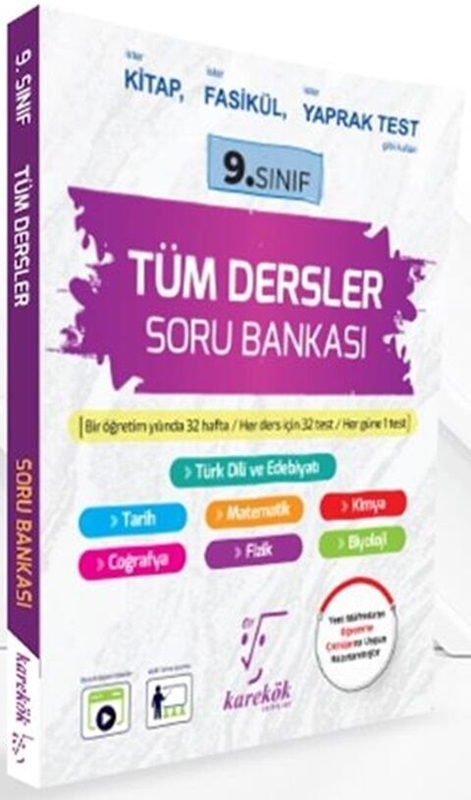 resm Karekök Yayınları 9. Sınıf Tüm Dersler Soru Bankası
