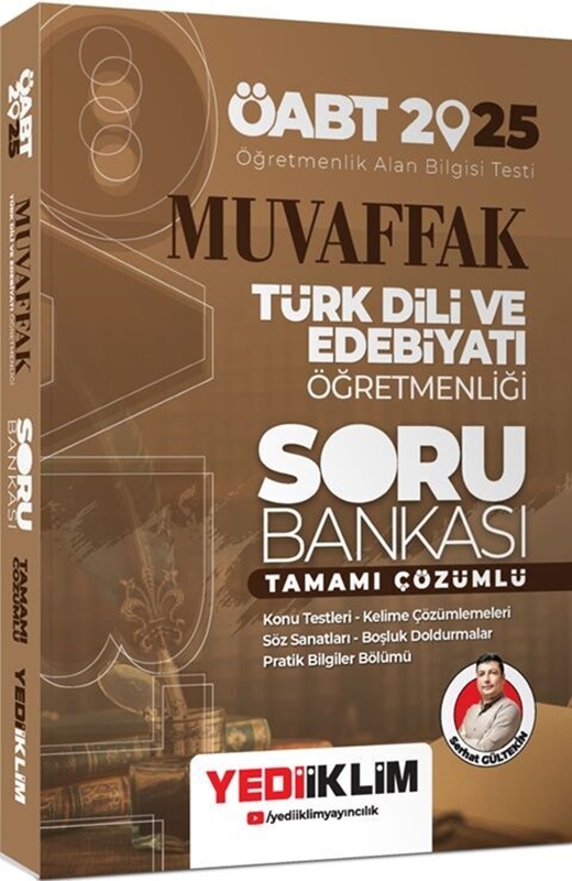 resm Yediiklim Yayınları 2025 ÖABT Muvaffak Türk Dili Ve Edebiyatı Öğretmenliği Tamamı Çözümlü Soru Bankası