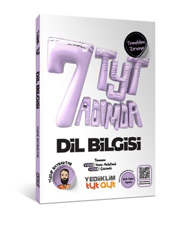resm Yediiklim Yayınları TYT Yedi Adımda Temel Dil Bilgisi Video Konu Anlatımlı Video Çözümlü Soru Bankası