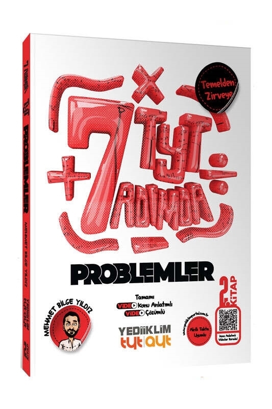 resm Yediiklim Yayınları 2025 Yedi Adımda Temelden Zirveye TYT Problemler Video Konu Anlatımlı Video Çözümlü Soru Bankası
