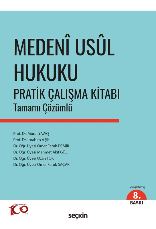 resm Medeni Usul Hukuku Pratik Çalışma Kitabı
Tamamı Çözümlü