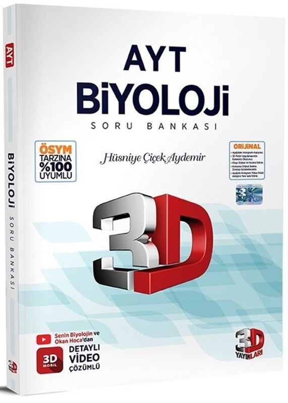 resm 3D Yayınları AYT Biyoloji Soru Bankası