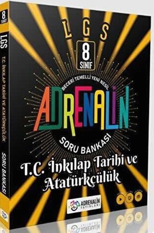 resm Adrenalin Yayınları 8. Sınıf LGS T.C. İnkılap Tarihi ve Atatürkçülük Soru Bankası 