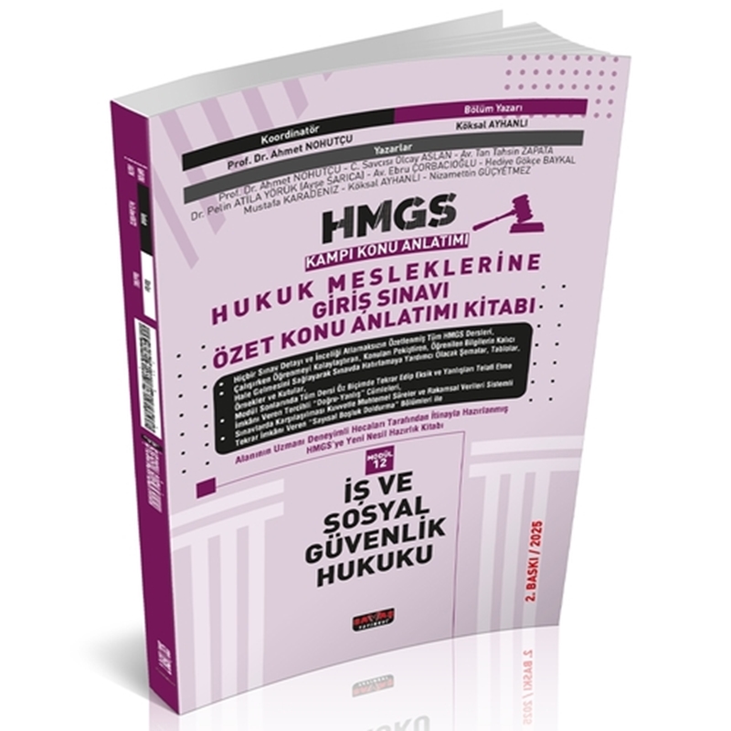 resm HMGS Özet Konu Anlatımı İş ve Sosyal Güvenlik Hukuku