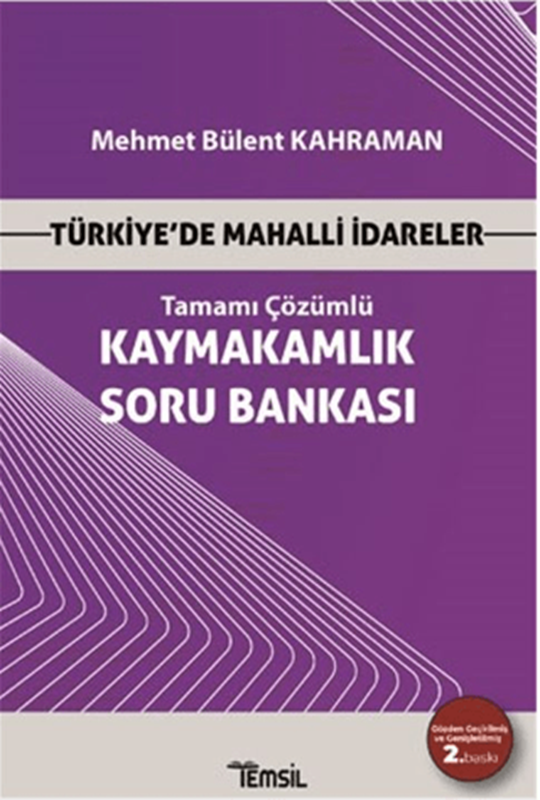 resm Kaymakamlık Türkiye’de Mahalli İdareler Soru Bankası