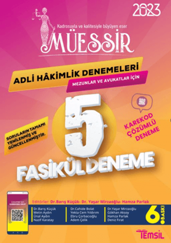 resm Müessir Adli Hakimlik Denemeleri cevaplı