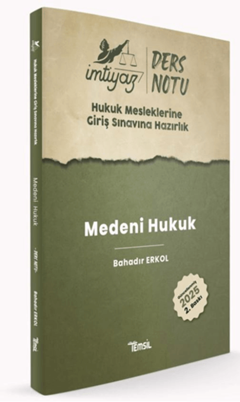 resm İmtiyaz Hukuk Mesleklerine Giriş Sınavı Ders Notları medeni Hukuk