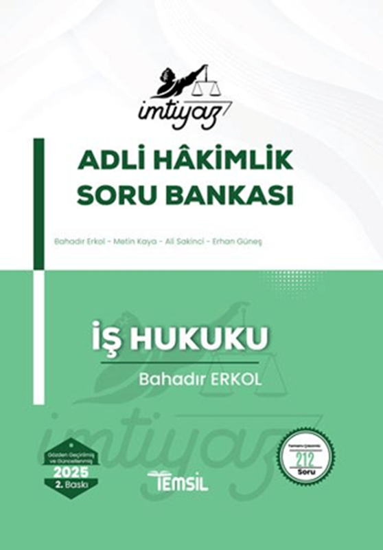 resm İmtiyaz Adli Hakimlik Soru Bankası İş Hukuku