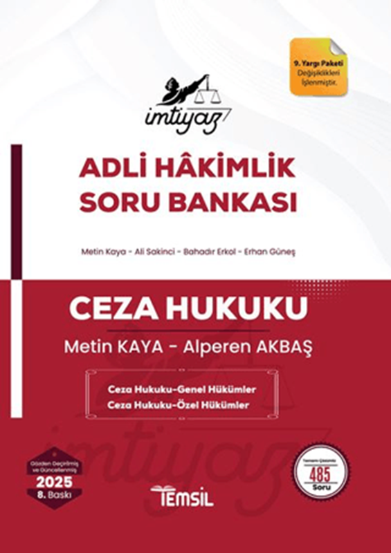 resm İmtiyaz Ceza Hukuku (Genel Hükümler - Özel Hükümler) Soru Bankası