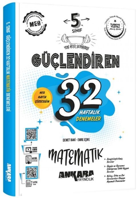 resm 5. Sınıf Güçlendiren 32 Haftalık Matematik Kazanım Denemeleri