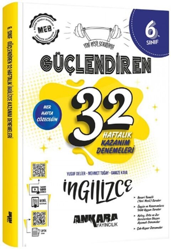 resm 6. Sınıf Güçlendiren 32 Haftalık İngilizce Kazanım Denemeleri