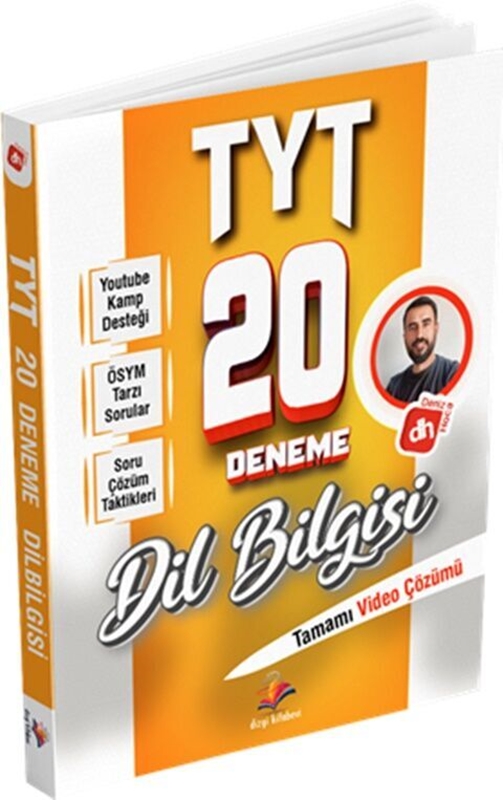 resm Dizgi Kitap Deniz Hoca TYT Türkçe Dil Bilgisi 20 Deneme Sınavı