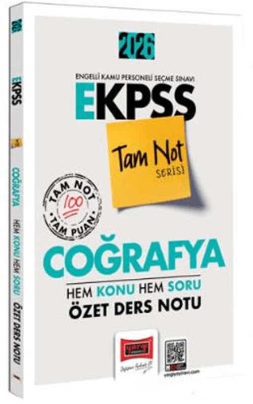 resm 2026 E-KPSS Tam Not Serisi Coğrafya Hem Konu Hem Soru Özet Ders Notu