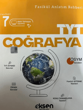 Resim Test Okul Yayınları TYT Coğrafya Fasikül Anlatım Rehberi 7`li