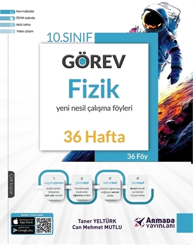 resm Armada 10.Sınıf Görev Fizik Yeni Nesil Çalışma Föyleri 36 Hafta