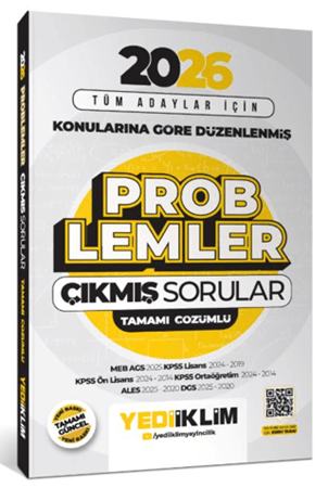 Resim 2026 Tüm Adaylar İçin Problemler Konularına Göre Düzenlenmiş Tamamı Çözümlü Çıkmış Sorular
