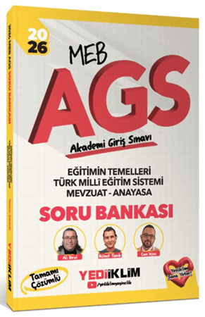 Resim 2026 MEB AGS Eğitimin Temelleri - Türk Milli Eğitim Sistemi - Mevzuat - Anayasa Tamamı Çözümlü Soru Bankası