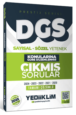 Resim 2026 DGS Prestij Serisi Sayısal Sözel Yetenek Konularına Göre Düzenlenmiş Tamamı Çözümlü Çıkmış Sorular