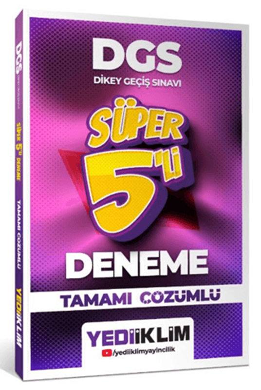 resm DGS Tamamı Çözümlü Süper 5'li Deneme
