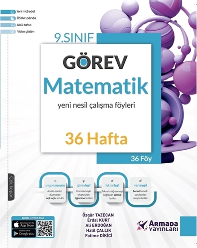 resm Armada Yayınları Görev 9. Sınıf Matematik Yeni Nesil Çalışma Föyleri (36 HAFTA)