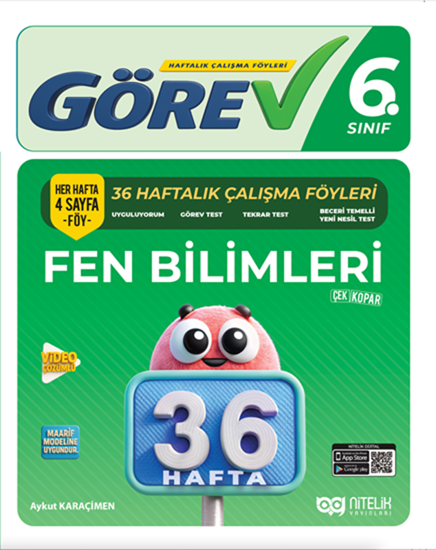 resm Nitelik 6.Sınıf Görev 6 Fen Bilimleri (36 Hafta)