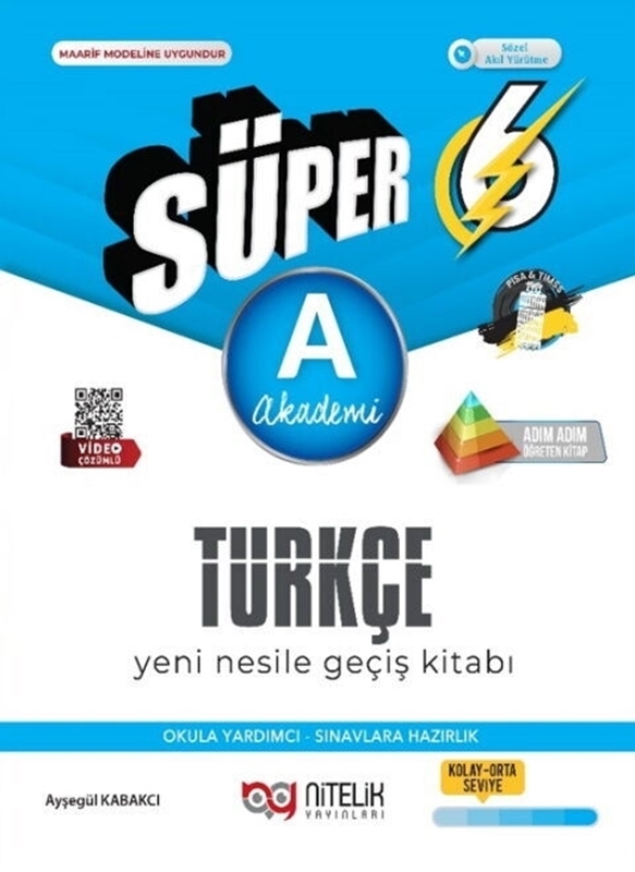 resm Nitelik Yayınları 6. Sınıf Süper Türkçe A Yeni Nesil Geçiş Kitabı