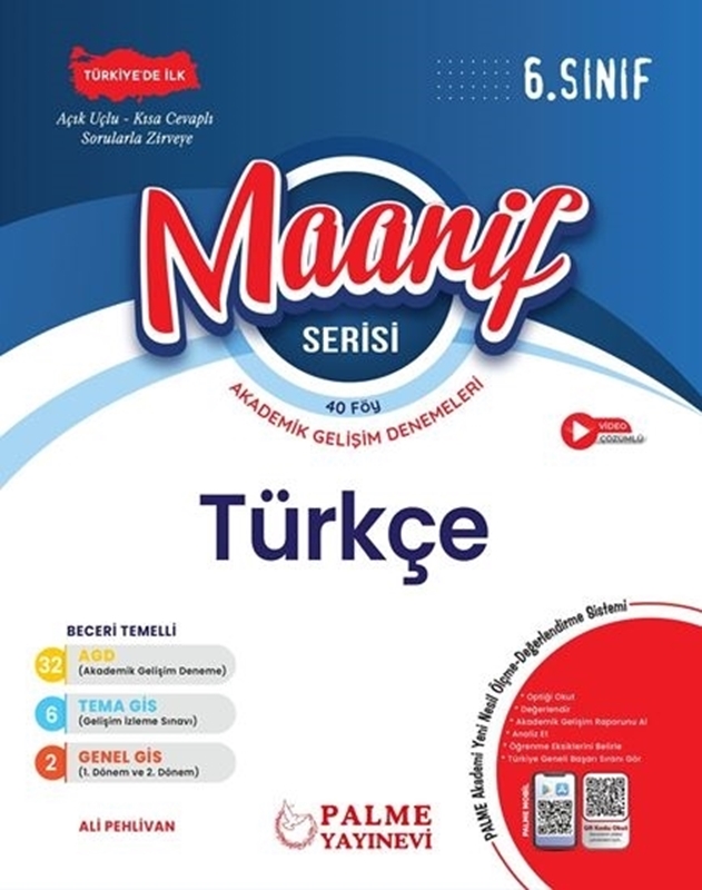 resm 6.Sınıf Maarif Serisi Türkçe  Haftalık Deneme (40 FÖY)