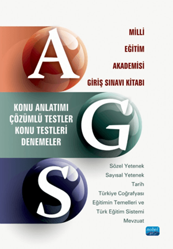 resm AGS - Milli Eğitim Akademisi Giriş Sınavı Kitabı / Konu Anlatımı - Çözümlü Testler - Konu Testleri - Denemeler