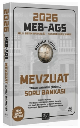 Resim 2026 MEB-AGS Mevzuat Soru Bankası Çözümlü Pusula Serisi