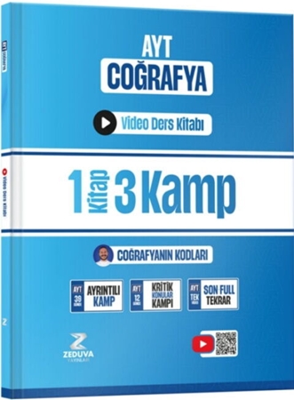 Resim  Zeduva  Yayınları Ayt Coğrafyanın Kodları 1 Kitap 3 Kamp Video Ders Kitabı 