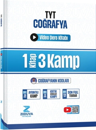 Resim  Zeduva  Yayınları Tyt Coğrafya 1 Kitap 3 Kamp Video Ders Kitabı 