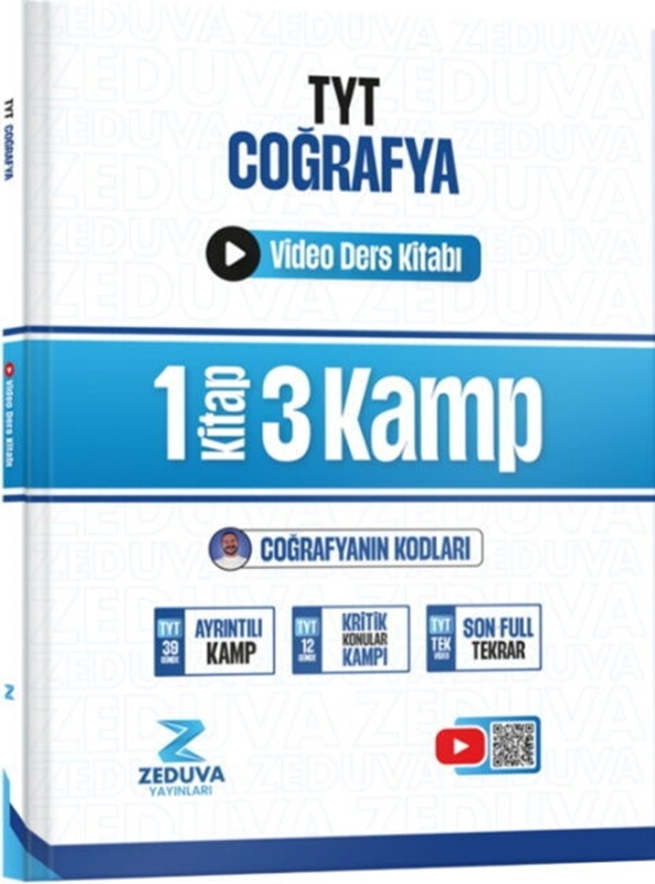 resm  Zeduva  Yayınları Tyt Coğrafya 1 Kitap 3 Kamp Video Ders Kitabı 