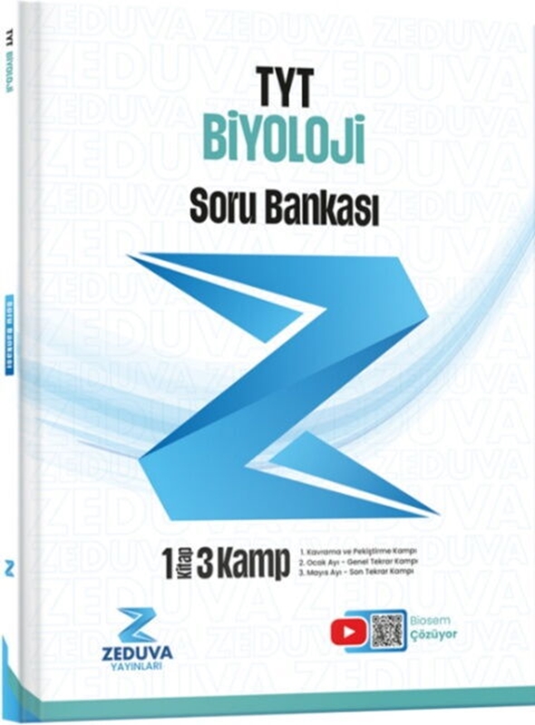resm  Zeduva  Yayınları Tyt Biosem Biyoloji 1 Kitap 3 Kamp Soru Bankası 