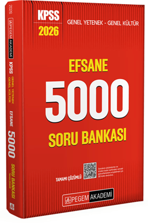 Resim 2026 KPSS Genel Yetenek Genel Kültür Efsane 5000 Tamamı Çözümlü Soru Bankası