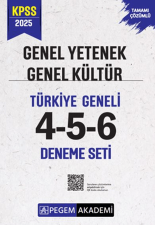 Resim 2025 KPSS Genel Yetenek Genel Kültür Tamamı Çözümlü Türkiye Geneli 4-5-6 (3'lü Deneme Seti)