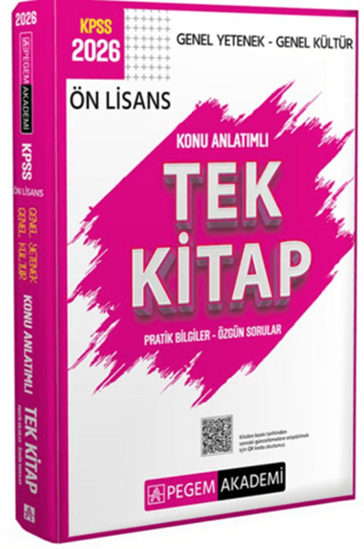 resm KPSS Genel Yetenek Genel Kültür Ön Lisans Konu Anlatımlı Tek Kitap