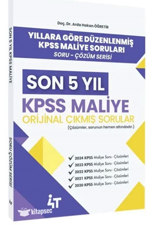 Resim KPSS A Grubu Maliye Çıkmış Sorular Son 5 Yıl Çözümlü Arda Hakan Öğretir 4T Yayınlar