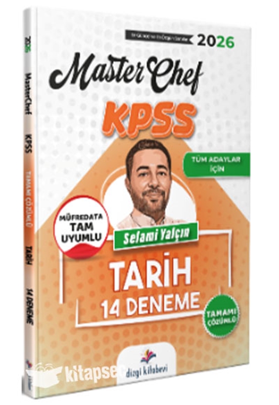 resm 2026 Tüm Adaylar İçin MasterChef Kpss Tarih Tamamı Çözümlü 14 Deneme Dizgi Kitap
