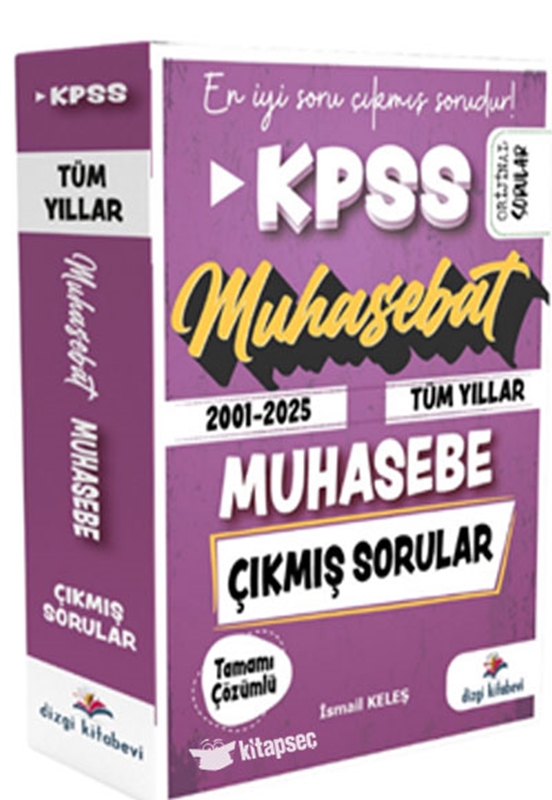 resm Muhasebat KPSS A Sayıştay Tamamı Çözümlü Tüm Yıllar (2001-2025) Çıkmış Muhasebe Soruları İsmail Keleş Dizgi Kitap