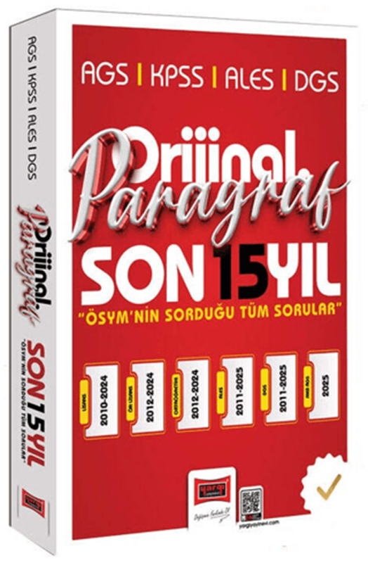 resm 2026 KPSS AGS ALES DGS Orijinal Paragraf 15 Yıl Çıkmış Sorular